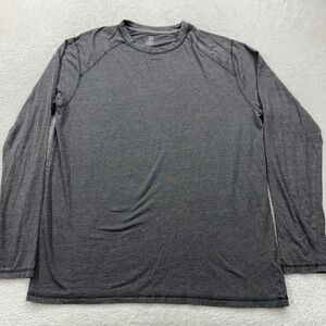 Tasc Performance Mens XL MOSOtech Long Sleeve Shirt Gray Heather Organic Bamboo